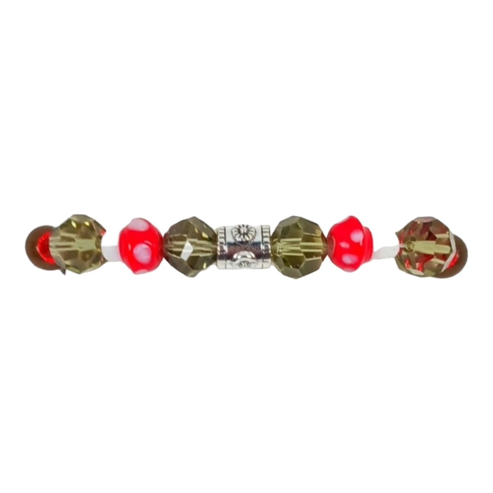 Beaded Chunky Bracelet Mushroom Fairycore Y2K Burrow Core Earth Art Naturecore